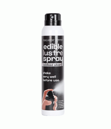 Sugarin Edible Lustre Spray | Oxidized Silver | 100ml
